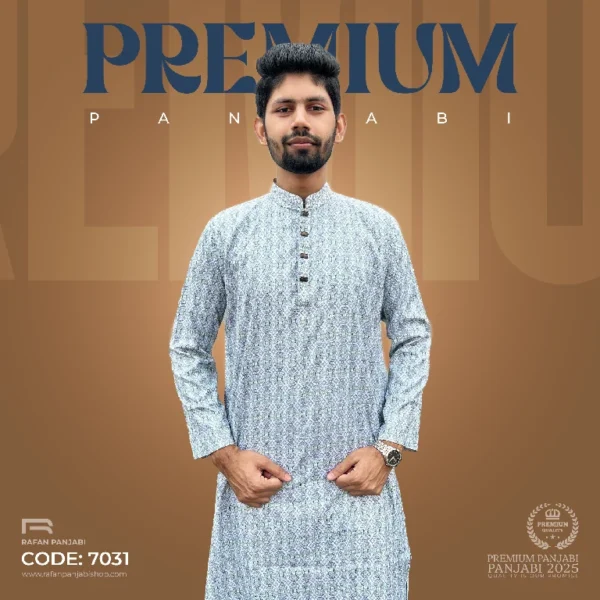 Ash Pattern Color Men's Panjabi | Code -7031
